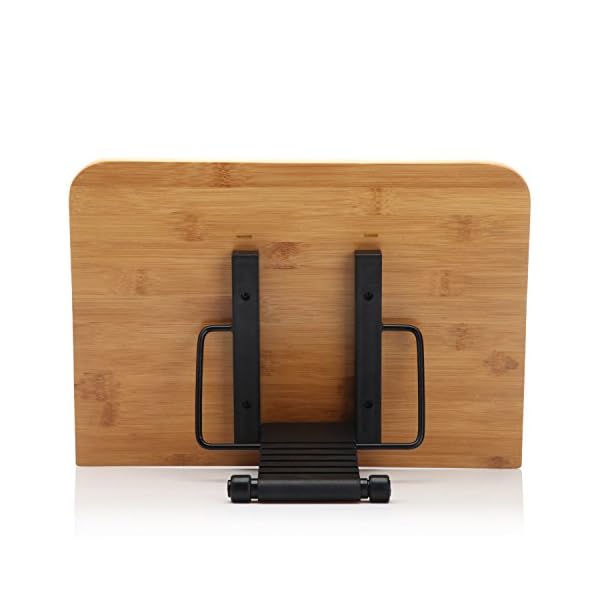 HS-Book-Stand-Bamboo-Recipe-Cookbook-Holder-Stand-Kitchen-Adjustable-Bookrest-Reading-Rest H&S Book Stand Bamboo Recipe Cookbook Holder Stand Kitchen Adjustable Bookrest Reading Rest