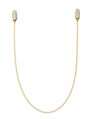 homiez Serviettenkette, Serviettenkettchen, Serviettenhalter für den Hals, goldfarben, in Klarsichtbox