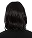 Dark Professor Wizard Costume Wig Long Black Mens Wigs Michael Jackson Vega Adults Kids