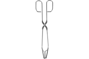 ＫＬＫＣＭＳ Kitchen Triangle Tong Stainless Steel Food Tong Serrated Serving Plier Scissor Shaped Non Slip Tip Clamp Suitable for 