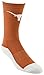 College Edition Women's Champ preformance Crew Sock, Orange/White, Medium 9-11