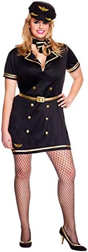 Amazon.com: Music Legs Mile High Club Stewardess Costume Black