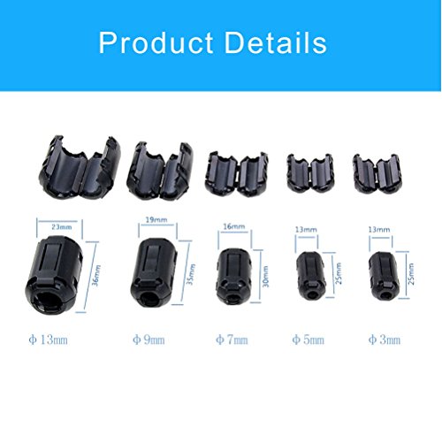 iSKUKA [Pack of 10] Ferrite Beads Clip on Design for HDMI Cable USB