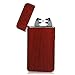 4BOSS PREMIUM WOOD USB Rechargeable Electronic lighter Windproof, flameless, no gas and fluid required, energy-saving side button double arc lighter. (Wood)