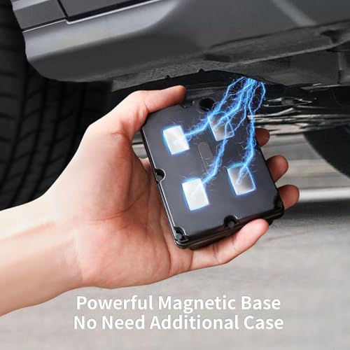 Magnetic GPS Tracker for Vehicles, Hidden Tracker Device for Car, Trailer, Up to 7 Months Battery Life, Real-Time Track, Waterproof, 5-Day Free Trial, Subscription Required