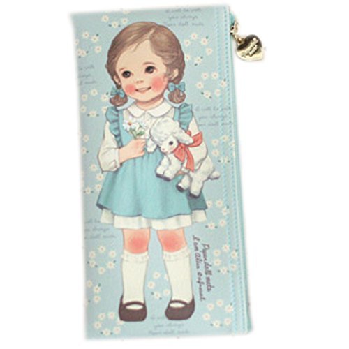 Afrocat Paper Doll Mate NEW Pen Case Blooming Alice Pencils Beauty Brushes Multi Purpose Pouch (Blue (Alice ))