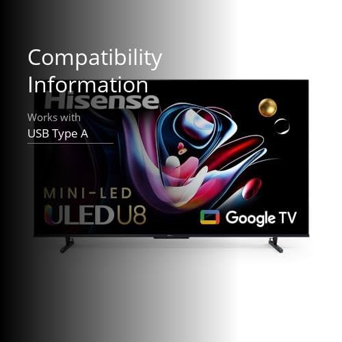 Hisense 55-Inch Class U8 Series Mini-LED ULED 4K UHD Google Smart TV (55U8K) - QLED, 480 Motion Rate, 144Hz Game Mode Pro, Dolby Vision IQ, HDMI 2.1, Alexa Compatibility, 2.1.2 Multi-Channel Audio