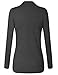 BIADANI Women Classic Soft Long Sleeve Open Front Cardigan Sweater Charcoal 3X-Large