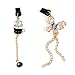Phone Charms 2-Pack Anti Dust Plugs, Shiny Bling Diamonds Cell Charging Cable Jack for iPhone 7,iPhone 7 Plus,iPhone 8,iPhone 8 Plus,iPhone X, Protect Your Phone from Dust, Potting & Butterfly