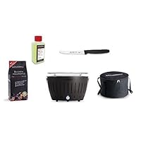  Lotusgrill Lotusgrill silber Edelstahl Stahl Kunststoff kleiner Camping Balkon Picknick ✔ rund ✔ tragbar rauchfrei ✔ Grillen mit Holzkohle ✔ für den Tisch 