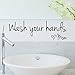 Kaariss DIY Wash Your Hands Love Mom Quote Bathroom Wall Stickers Waterproof Art Vinyl Decal Bathroom Wall Decor
