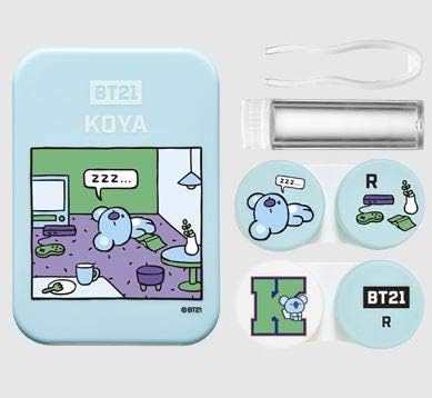 BTS BT21 OFFICIAL MERCHANDISE CONTACT LENS CASE + EXTRA BTS PHOTOCARDS (KOYA)