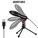 Excelvan Professional USB Condenser Microphone Flexible Desktop Gaming Microphone Q5 with Tripod Stand, Great for Recording, Singing, Garageband, PC, Laptop,Spacecraft Design, Black