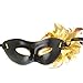 IETANG 10pcs Set Mardi Gras Half Masquerades Venetian Masks Costumes Party Accessory (gold-10pc)