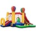 Costzon Inflatable Bounce House, 6 in 1 Mighty Balloon Double Slide Bouncer with Basketball Hoop, Climbing Wall, Large Jumping Area, Ideal Kids Jumper (Without Blower) primary