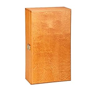 Doppel Flasche, Holz Geschenkbox für Wein, Champagner oder Whisky (Eiche dunkel)