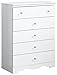 South Shore Crystal 5-Drawer Chest, Pure White