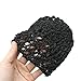 Rugjut Thick and Short Hair Net Snoods，Women Hair Net for Sleeping , 3 Pack , Black
