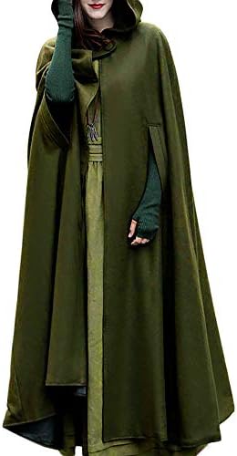XOWRTE Women's Trench Coat Cloak Poncho Plus Open Front Cardigan Cape Outwear