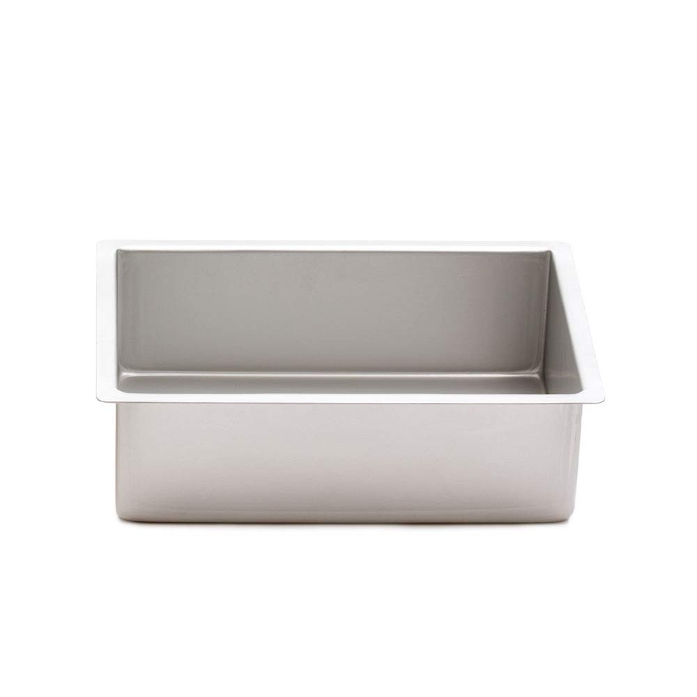 DECORA Professional Oblong Anodized Cake Pan, Aluminium, Silver, 20X30XH10CM