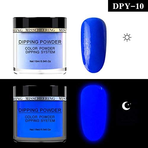 10ml Luminous Nail Powder Fluorescent Art Pigment Dipping Glitter Decoration Natural Dry NO Lamp Cure Long Last