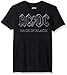 AC/DC Men's Rock and Roll Short Sleeve Graphic T-Shirt, Back in Black, XXL