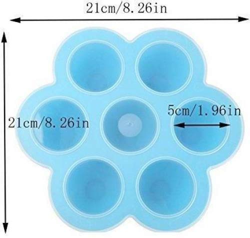 KitchenHero Silicone Egg Bites Molds for Instant Pot Accessories - Fits Instant Pot 5,6,8 qt Pressure Cooker, Baby Food Freezer Tray Food Storage Container with Lid, Reusable Storage Container (Blue)