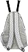 LISH Deuce Tennis Racket Backpack - Women's Geometric Square Printed Tennis Racquet Holder Bag (Grey)