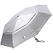 G4Free UPF 50+ UV Protection Travel Umbrella 42/46 Inch Windproof Silver Coating Sun Blocking Umbrella
