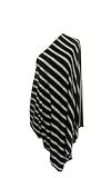 50/50 Cotton Poly Infinity Nursing / Breastfeeding Scarf (Stripes Black & Grey)