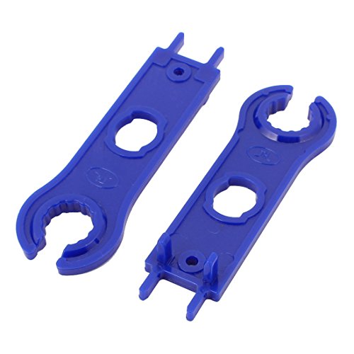 uxcell 2pcs MC4 Solar Panel Connector Disconnecting Tool Spanners Wrench Blue