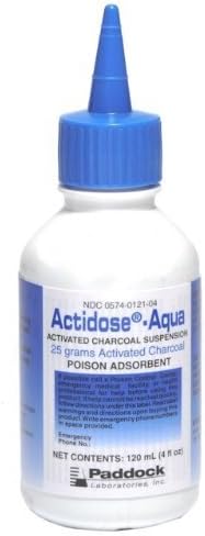Actidose-Aqua Active Charcoal Suspension Liquid, 4 oz per Bottle (4 Pack)
