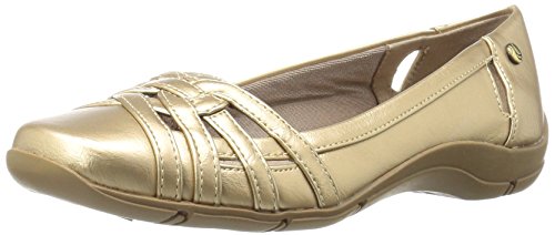 LifeStride womens Diverse Flat, Soft Gold, 8 Narrow