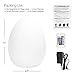 Mr.Go 11-Inch LED Egg Lamp with Remote - Color-Changing, Cordless, Waterproof, Rechargeable Night Light Mood Lighting - 16 RGB Colors, 4 Modes, Dimmable - Great as Table Centerpiece or Room Decoration