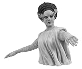 Diamond Select Toys Universal Monsters: Bride of Frankenstein Black and White Bust Bank