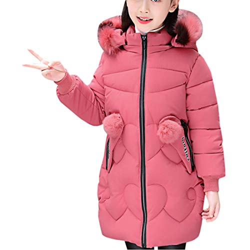 KELUOSI 3-12 Jaar Meisjes Winterjas Donsjas Jassen Warme Kleding met Capuchon - Afbeelding 3