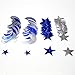 Decor365 Royal Blue Silver Stars and Moon Garlands Kit Twinkle Little Star Garand/Hanging Streamers/Bunting Banner for Birthday Party Decoration/Wedding Decor/Baby Shower/Christmas/Nursery/Ramadan