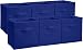 AmazonBasics Foldable Storage Bins Cubes Organizer, 6-Pack, Navy Blue primary