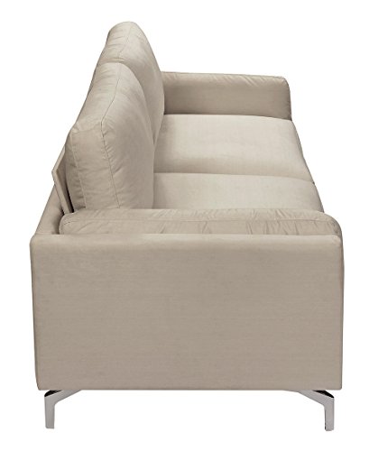 Elle Decor Remi Sofa, Fabric, Cream