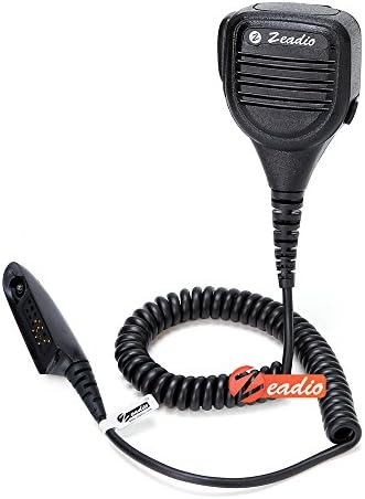 Zeadio Waterproof Rainproof Shoulder Remote Speaker Mic Microphone for Multipin Motorola Radio Gp140 Gp320 Gp328 Gp329 Gp338 Gp339 Gp340 Gp360 Gp380 Gp640 Gp650 Gp680 Gp1280 Etc.