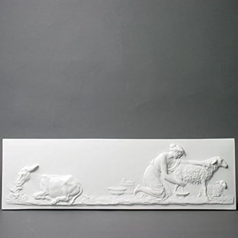 Amazon セーブル Sevres 壁飾り 白磁 ランブイエの酪農場 No 2 浅浮き彫り ハンドメイド 飾り物 アートフレーム ポスター オンライン通販