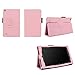 Case for Kindle Fire 7 Inch Tablet - Folio Case with Stand for Kindle Fire 7 Inch Tablet 5th Gen - Light Pink