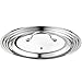 Cook N Home Stainless Steel with Glass Center Universal Lid, Fits 8, 10.25, 11, and 12-Inch