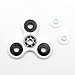 T-Tek Fidget Spinner Stress Reducer Relieves ADHD Anxiety and Boredom Ceramic Cube Bearing Time Killer Helps Focus (White Black)