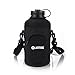 45 Degree Latitude Beer Growler 64oz Protective Carrier Tote Black Nylon & Neoprene Sleeve with Shoulder Strap (Bottle Sold Separately) Fits