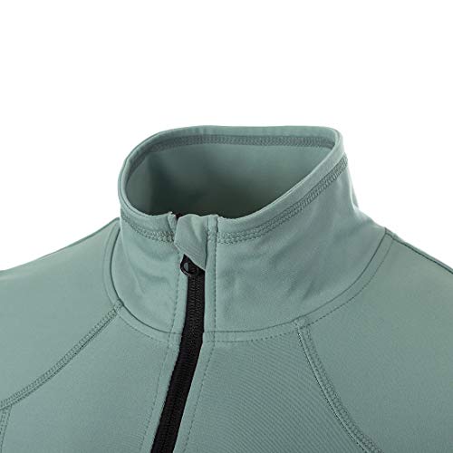 Dolcevida Women's Slim Fit Workout Track Jackets Full Zip Stretchy Warm up Active Running Jacket with Thumb Holes (Chinois Green, S)