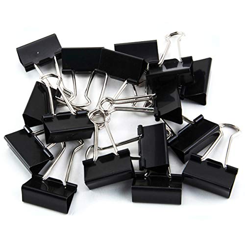 Binder Clips 1.6-Inch Large Paper Clamps, 24 Pack (1.6"- Black)
