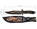 Yes4All Camo Coated H153B HUNTING SURVIVAL TACTICAL KNIFE BOWIE FIXED BLADE + Camo Nylon Sheath - ²HAFHZ
