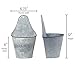 Metal Wall Pocket Planter - Galvanized Rustic Half Round - Vintage Farmhouse Style