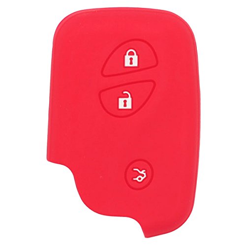 BROVACS Silicone Cover Protector Case Holder Skin Jacket Compatible with LEXUS Smart Remote Key Fob CV2411 Red